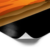 Poster Animaux sauvages sur le coucher de soleil de la sa (Coin)