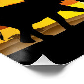 Poster Animaux sauvages sur le coucher de soleil de la sa (Coin)