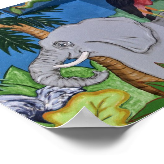 Poster Animaux sur la Savannah (Coin)