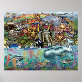 Poster Animaux terrestres et marins (Devant)