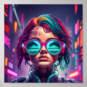 Poster Anime Cyberpunk Girl