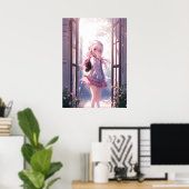 Poster Anime de passage éthérée (Bureau à domicile)