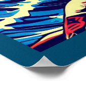 Poster Anime de pirate d'Imaginaire - Coupe de bois 2 (Coin)