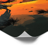 Poster Anime Desert Sunset Wanderer Wall Art (Coin)