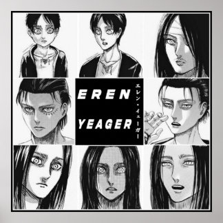 Poster Anime Eren Yeager SnK Evolution