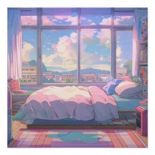 Poster Anime esthétique Chambre Paysage Art Imprimer