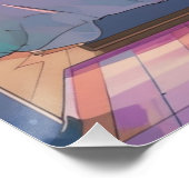 Poster Anime esthétique Chambre Paysage Art Imprimer (Coin)