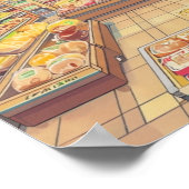 Poster Anime esthétique japonaise Supermarché intérieur (Coin)
