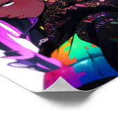 Poster Anime Girl African American Art (Coin)