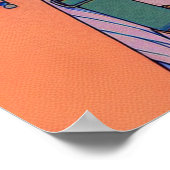 Poster Anime Girl Écouter la musique (Coin)