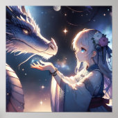 Poster Anime Girl et son dragon Mystique (Devant)