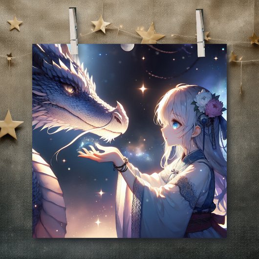 Poster Anime Girl et son dragon Mystique