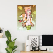Poster Anime Girl in Fox Cosplay (Bureau à domicile)