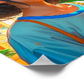 Poster Anime Girl in the City Colorful Artsy (Coin)