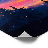 Poster Anime Girl regarde l'affiche d'impression Sky (Coin)