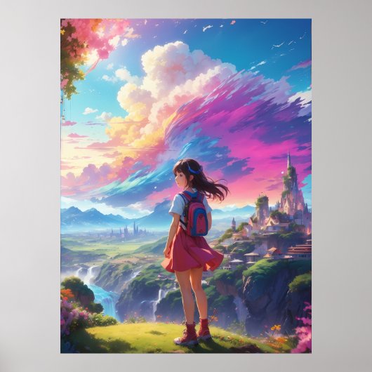 Poster Anime Girl vues Vista (Devant)