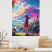 Poster Anime Girl vues Vista (Cuisine)