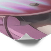 Poster Anime jeune cool dame jouant de la guitare | Art A (Coin)