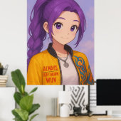 Poster Anime K-Pop Idol Group | Original Manga-Style Pop (Bureau à domicile)