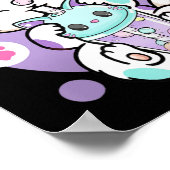 Poster Anime Kawaii Chat Boba Buble Tea Neko Boba Tea Cat (Coin)