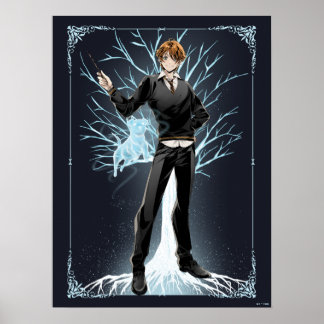 Poster Anime le Patronus Terrier Jack Russell de Ron Weas