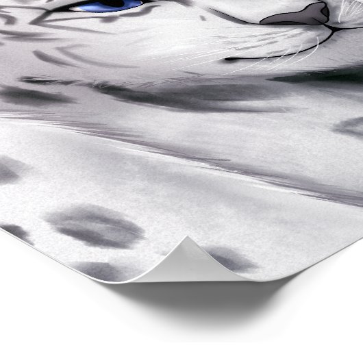 Poster Anime léopard des neiges décoratif (Coin)