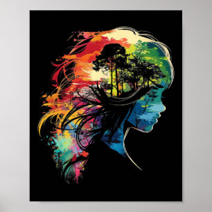 Poster Anime Manga Motif Illustration colorée Anime