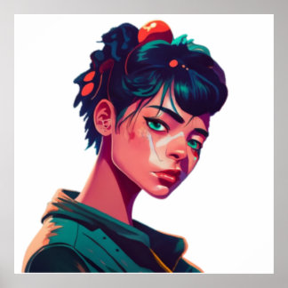 Poster Anime manga pop art amants pop amoureux dessin ani