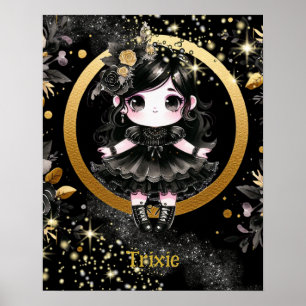 POSTER Anime Meisjes Goth Aardig Aangepast Kawai