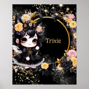 POSTER Anime Meisjes Goth Aardig Aangepast Kawai