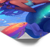 Poster Anime Mermaid Girl Imaginaire Art (Coin)
