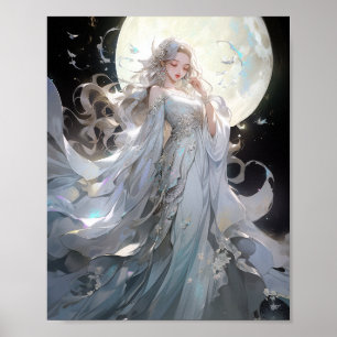 Poster Anime Moon Princess Imaginaire Art