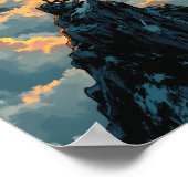 Poster Anime Mountain Summit Sunrise Wall Art (Coin)