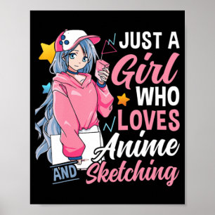 Poster Anime Otaku Don Juste Une Fille Qui Aime Anime Et