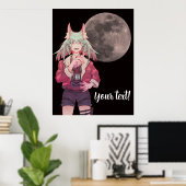 Poster Anime, pleine lune (Bureau à domicile)