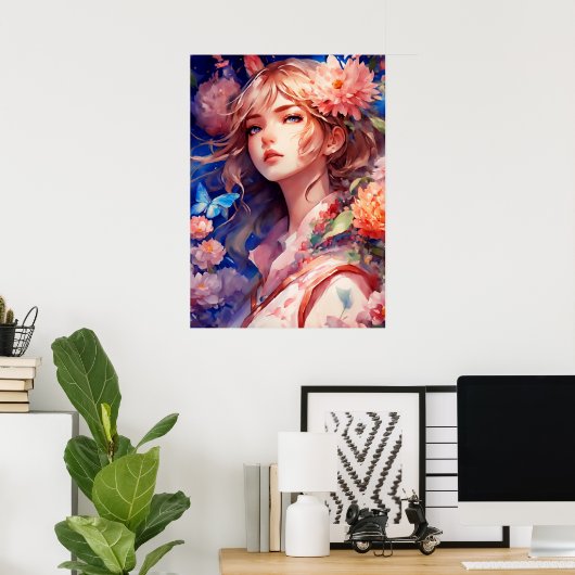 Poster Anime Princesse (Bureau à domicile)