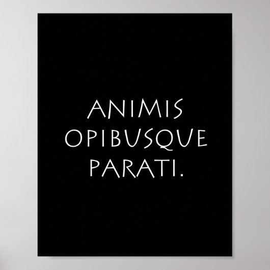 Poster Animis opibusque parati (Devant)
