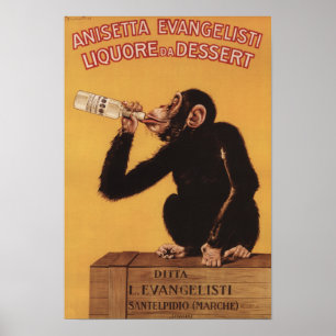 Poster Anisetta Evangelisti Liquore da Dessert