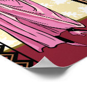 Poster Anjanette en rose et or (Coin)