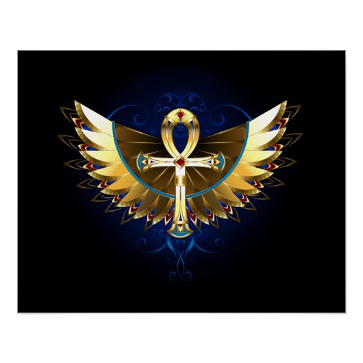 Poster Ankh or avec ailes (Devant)