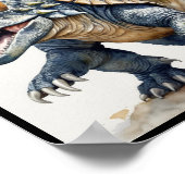 Poster Ankylosaurus Dinosaur Aquarelle (Coin)