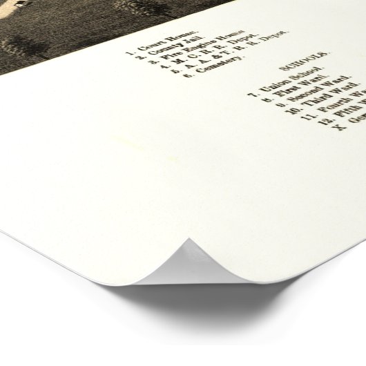 Poster Ann Arbor, MI Panoramic Map - 1880 (Coin)