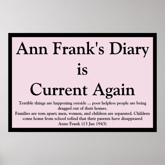 Poster Ann Frank's Diary Quote (Devant)