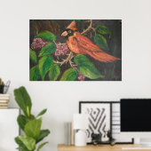 Poster Ann Hayes Peinture Cardinal (Bureau à domicile)