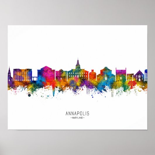 Poster Annapolis Maryland Skyline (Devant)