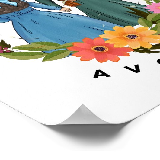 Poster Anne avec E et Diana d'Avonlea Green Gables (Coin)