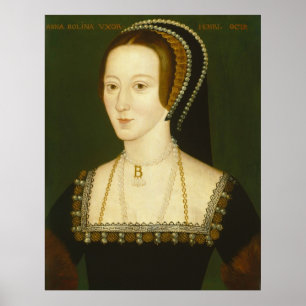 Poster Anne Boleyn Deuxième épouse d'Henri VIII Portrait