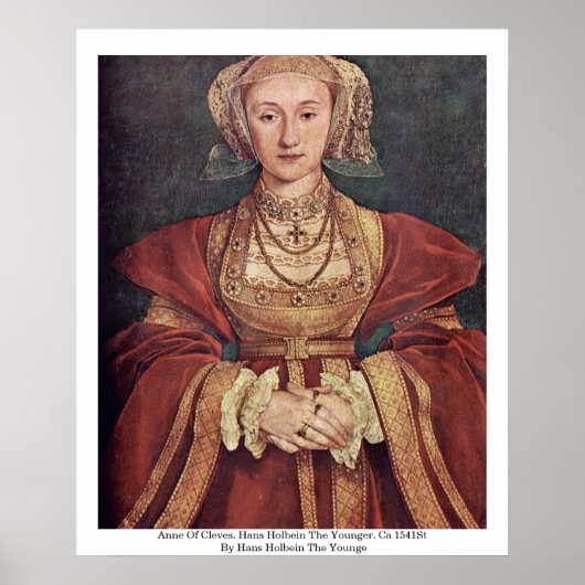 Poster Anne Of Cleves. Hans Holbein Le Jeune (Devant)