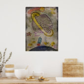 Poster Anneau de couleur d'eau de Saturne (Cuisine)