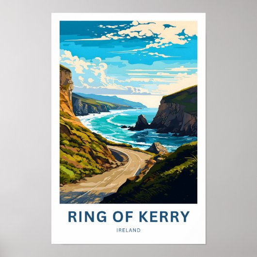 Poster Anneau de Kerry Irlande Travel Imprimer (Devant)